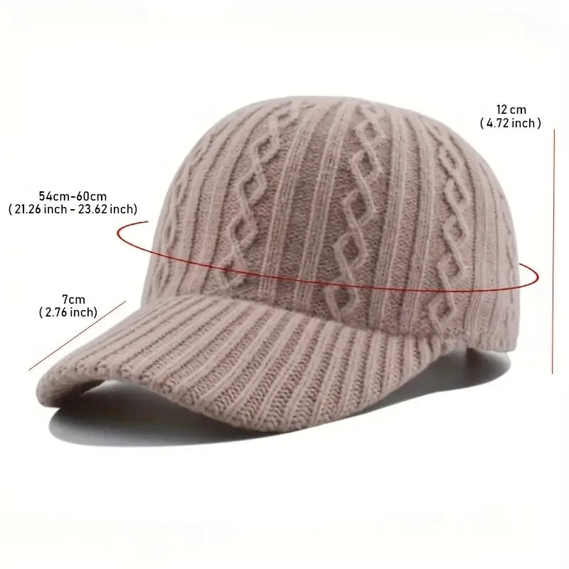 Trendy Knitted Baseball Cap For Men