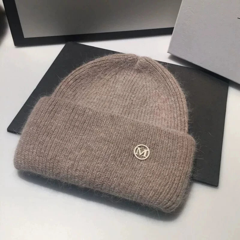 Knitted Hat for Women Fleece-Lined