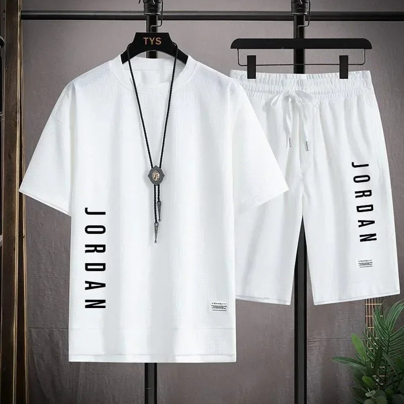 Stylish Casual T-shirt + Shorts Set Men's