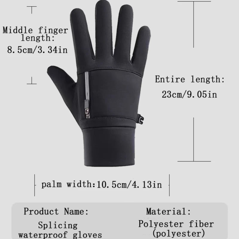 Winter Warm Gloves for Men Waterproof Touch Screen