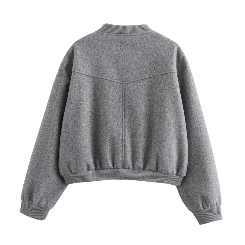 Women Jacket Cropped Bomber