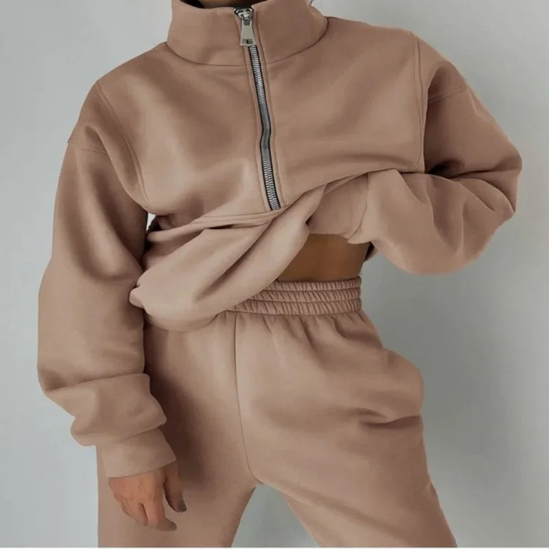 Women Fleece Tracksuit Sport