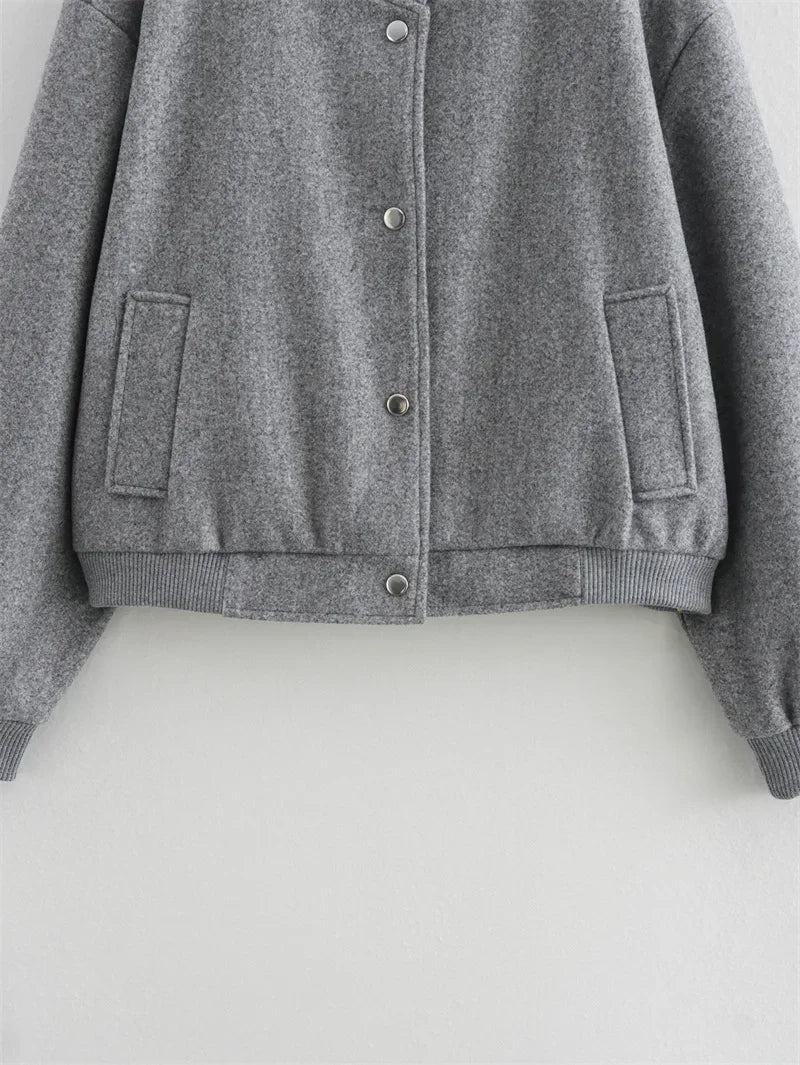 Women Jacket Cropped Bomber