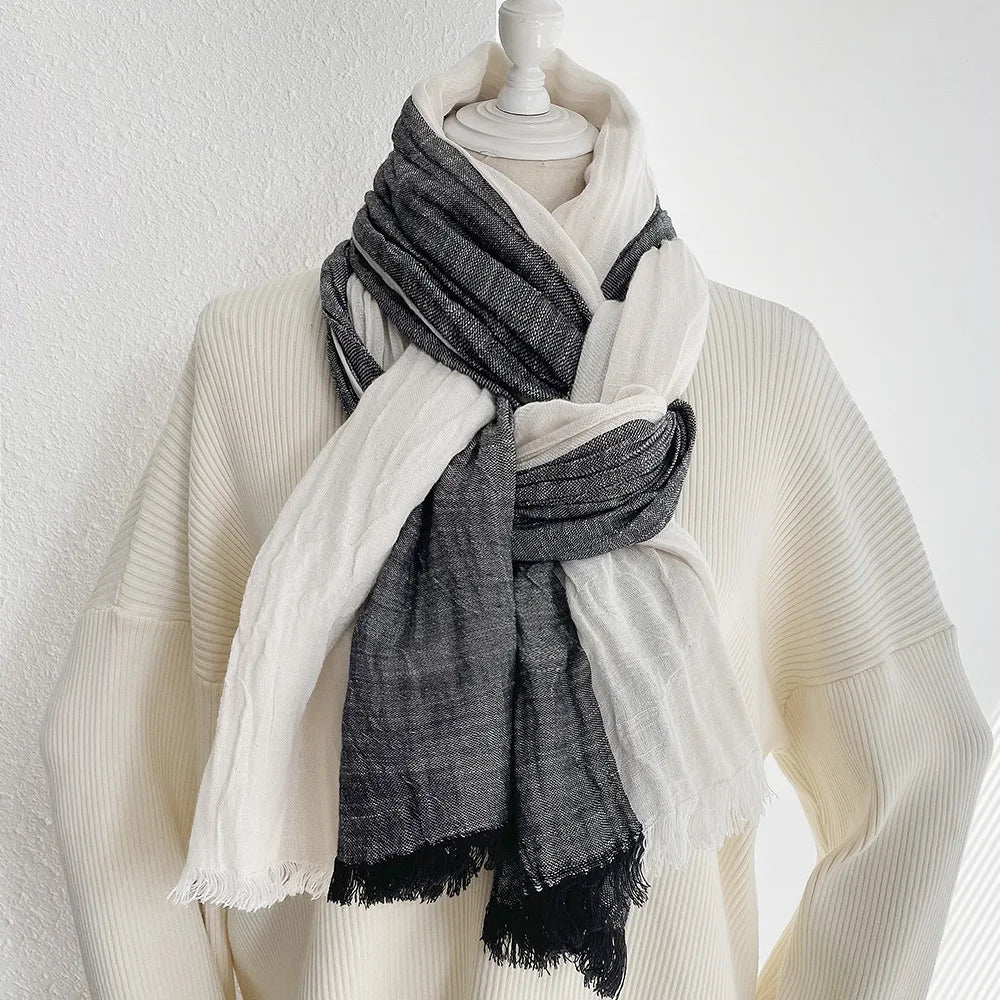 Fashion Striped Scarf for Men Cotton