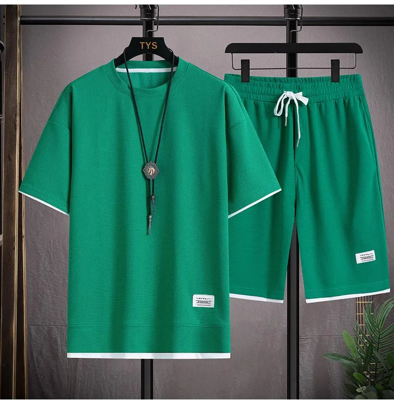 Men new Waffle Summer Suit