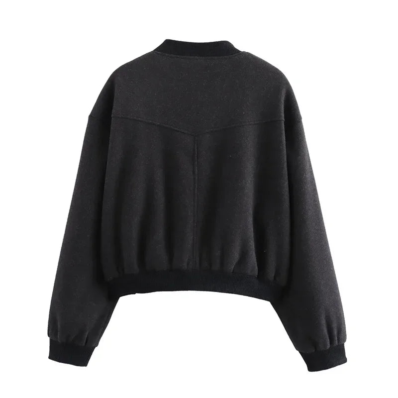 Women Jacket Cropped Bomber