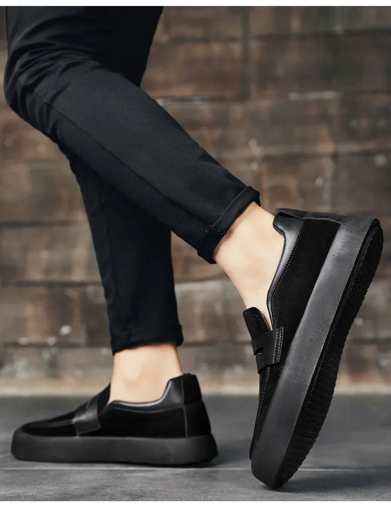 Loafers Men Shoes Leather Walking