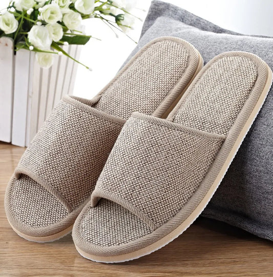 Linen Slippers Household