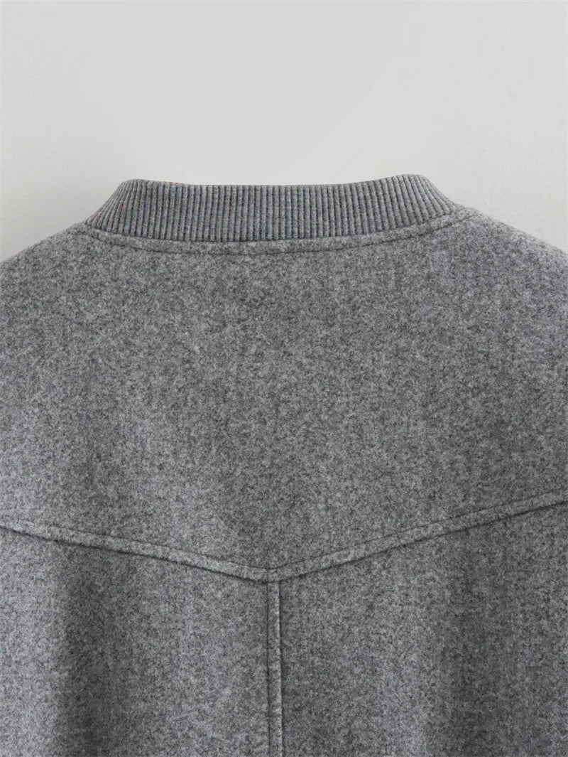 Women Jacket Cropped Bomber