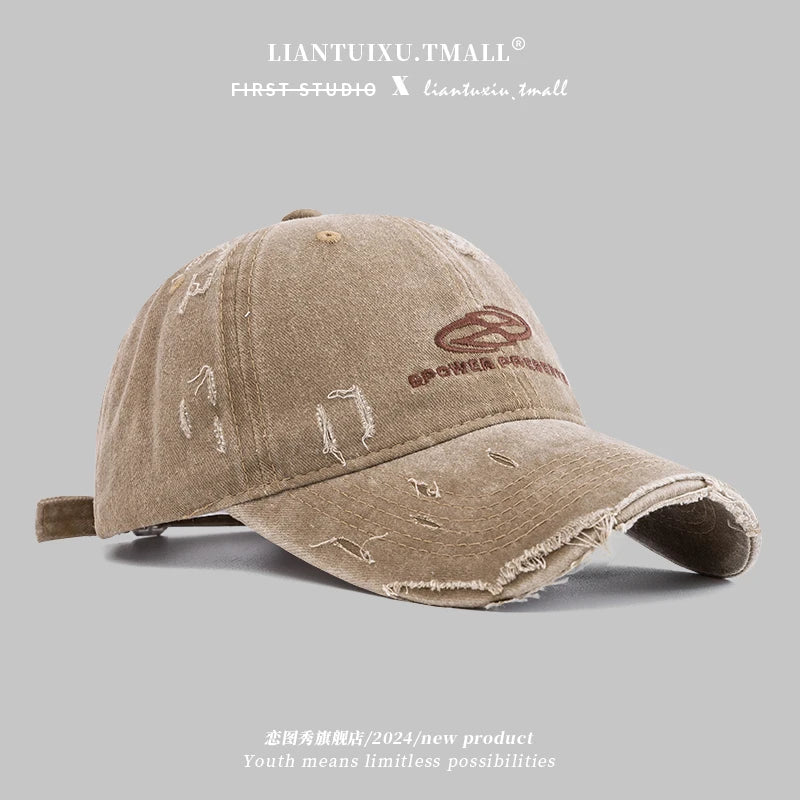 Hat Men's Washed Denim Baseball Cap