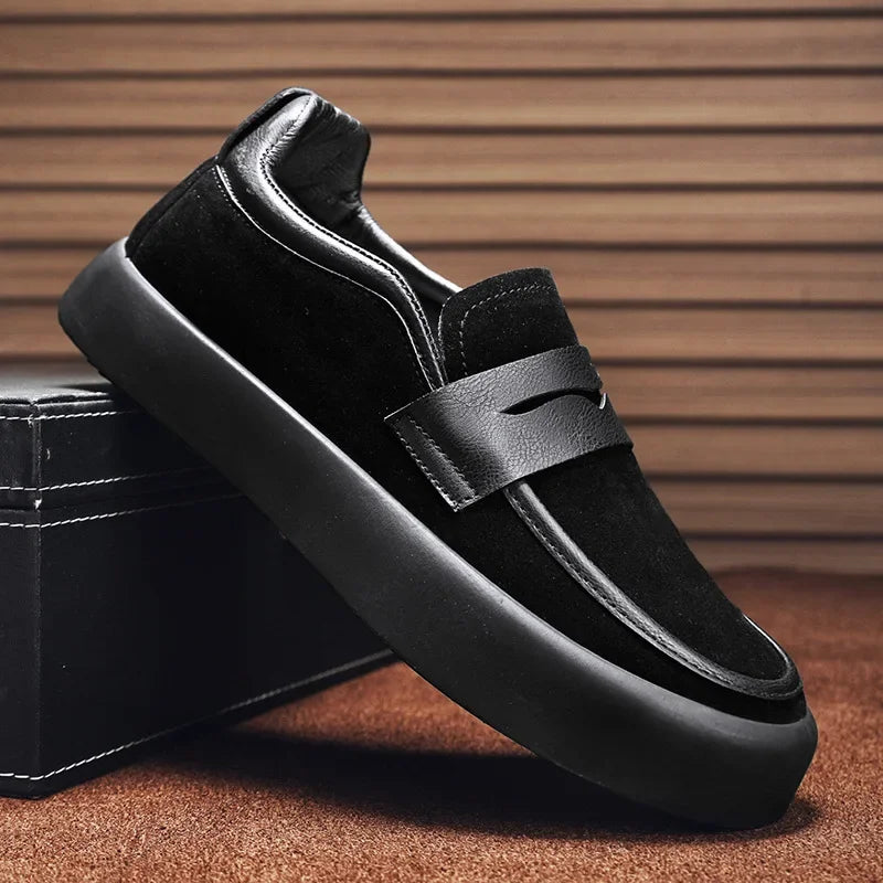 Loafers Men Shoes Leather Walking