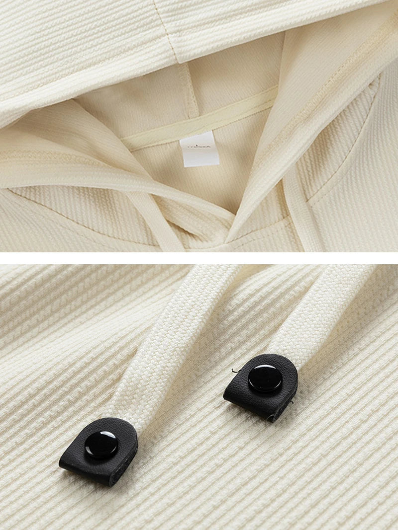 Tank Top Men’s Ribbed Sleeveless Hoodie Casual