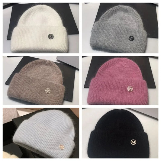 Knitted Hat for Women Fleece-Lined