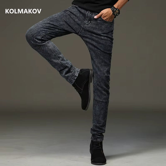 2025 New Spring Arrival Jeans High Quality Casual Slim Elastic Jeans Men ,Skinny Jeans Men ,Men'S Pencil Pants ,Size 27-36